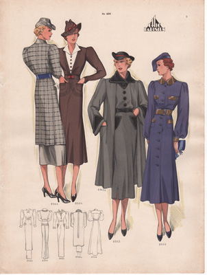 vintage French fashion prints